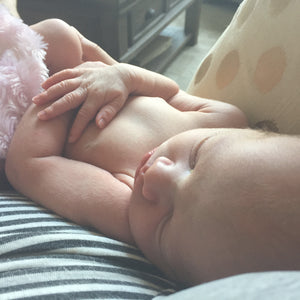 Newborn babies hours after being born using Hypnobabies