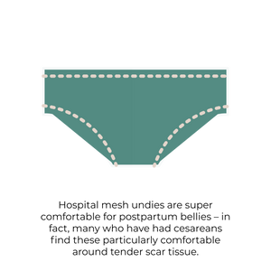 Hospital Mesh Underwear are extremely comfortable for postpartum and can lessen pressure on cesarean scars as well.