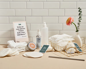 The One Tough Mother Postpartum Care Kit filled with everything you need for a better recovery after giving birth. Our products are all natural and plant-based.